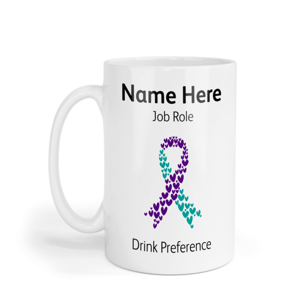 Personalised Ceramic Mug - Suicide Prevention Ribbon
