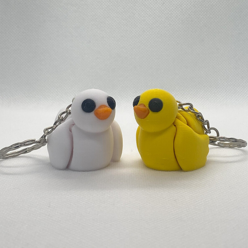 Baby Duck Keyring - White - Pack of 10