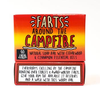 Farts around the Campfire | Cedarwood and Cinnamon | Funny Gift | Stocking Filler | Secret Santa | Valentine |