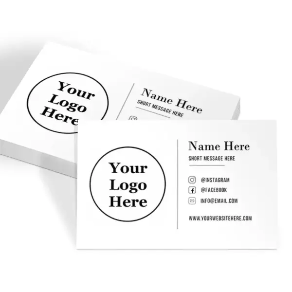 Custom Business Cards - Business Logo with Social Media