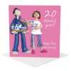 20th anniversary card (china anniversary card) - designed by Erica Sturla - 15cm square and blank inside, made in the UK