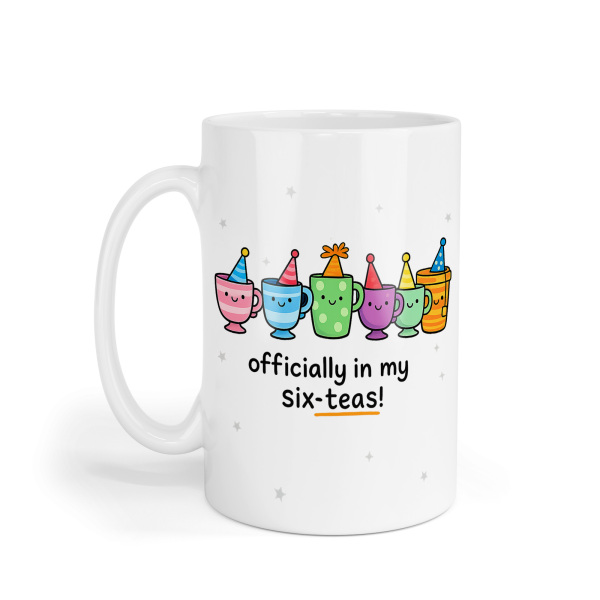 60th Birthday Ceramic Mug - Officially In My Six-Teas