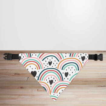 Hearts & Rainbow Print Dog/Puppy Bandana