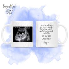 Personalised Father's Day Ceramic Mug - Baby Scan Photo with Bump Verse