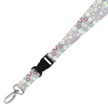 Double Breakaway Lanyard - Retro Daisy Background