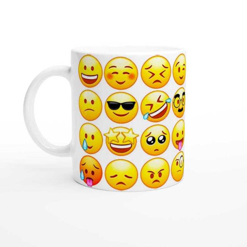 Emoji Face Mug - Ceramic White
