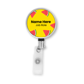 ID badge reel Personalised Metal ID Reel - Classic Yellow Melons