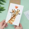 Anniversary Card for Her Anniversary Card for Wife Anniversary Card For Husband Boyfriend or Girlfriend Giraffes - Portrait (5x7) / Blank Inside