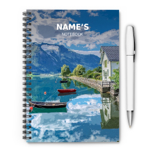 Personalised A5 Artwork Notebook - Hjelle - Norway