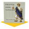 Julius Caesar, funny Ancient Rome birthday card - designed by Erica Sturla - 15cm square and blank inside, made in the UK