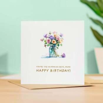 Birthday Card For Mum Flower Birthday Card For Mum Pretty Flower Birthday Card For Mum or Mother Blooming Best Mum Birthday Card