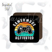 Gaming Coaster - Gamer Mode Activated - Standard Wooden Coaster