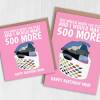 Funny laundry birthday card for mum, mom or dad: You would wash 500 piles and I would make 500 more (Size A6/A5/A4/Square 6x6") - A6: Single card - Blue