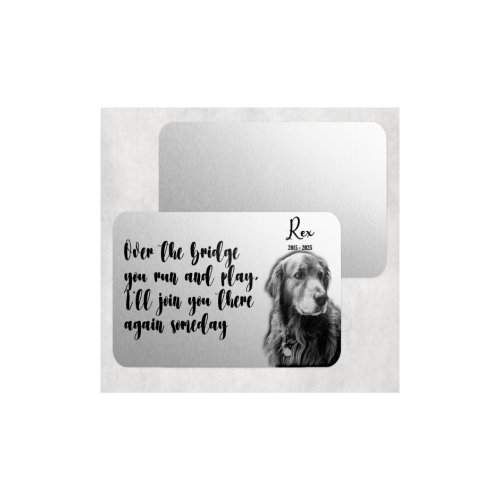 Personalised Aluminium Pet Memorial Wallet Card