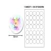 Printed Round Stickers Personalised | 25, 35, 45, 65, 85 mm | Matte, Glossy, Transparent/Clear | Business, Events, Wedding - Matte - 25mm - Sample (Not Custom)