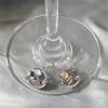 Wine Glass Charms Mermaids in the Moonlight - Silver Tone