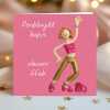 Welsh birthday card for sister - dancing art card by Erica Sturla - UK made