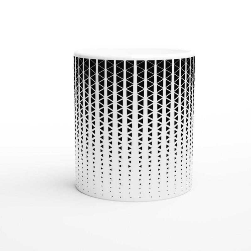 Black Diamond Abstract Mug - Ceramic White