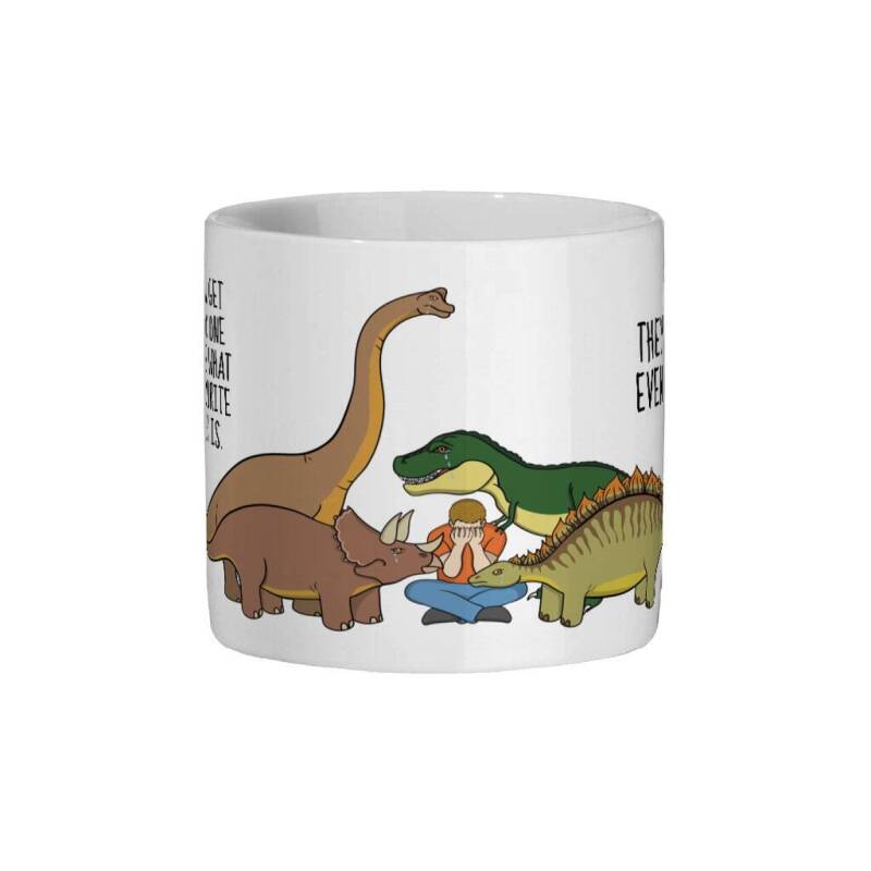Funny Dinosaur Mug: Favorite Dinosaur Joke, Humorous Saying