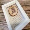 5th anniversary gift - wood. 5th wedding anniversary gift. Personalised 5 year anniversary gift for wife or husband. Fifth anniversary. - White frame