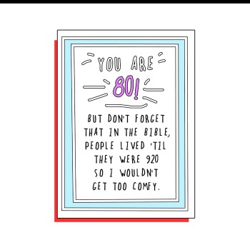 80th Birthday Card | Funny 80th Birthday Card | Eightieth Birthday Card | 80th | 80