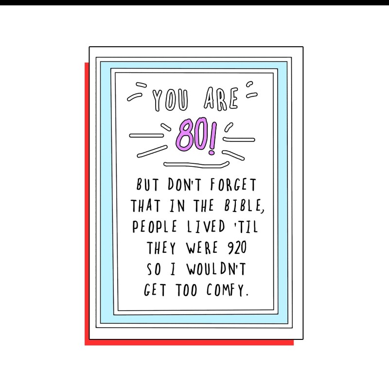 80th Birthday Card | Funny 80th Birthday Card | Eightieth Birthday Card | 80th | 80