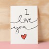 Anniversary or Valentine's Card for Her Anniversary Card for Wife Valentines Day Card For Husband Boyfriend or Girlfriend I Love You - Large (5x7) / Blank Message