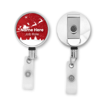 Personalised Metal ID Reel - Santa's Sleigh