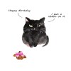 Ribbon on it - funny cat card