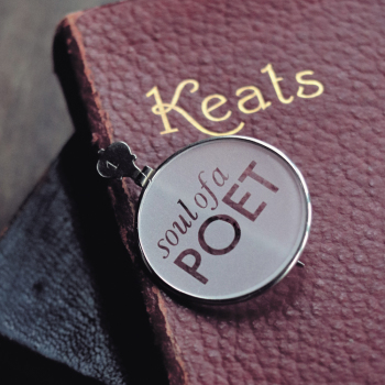 Holy Mackerel soul of a poet retro themed blank greeting card for him or her - designed by Andy Poplar - 15cm square and blank inside for your message