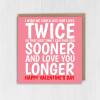 I wish we could live our lives twice, love you longer Valentines card for wife, husband, girlfriend, boyfriend (Size A6/A5/A4/Square 6x6") - A6: Single card