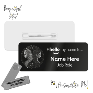 Name Badge - Mystical Zodiac Sign Hello My Name is... - Gemini