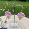 Polymer clay, Ice Cream Cone Hoop Earrings: Fun Summer Jewelry - silver