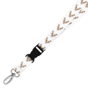 Double Breakaway Lanyard - Christmas Reindeer in Lights