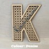 Personalised Wooden Rattan Alphabet with Name / Boho Nursery Decor / Personalised Wall Decor / Scandi Alphabet