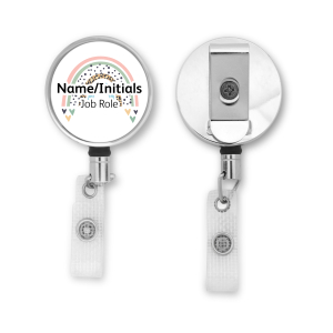 Personalised Metal ID Reel - Boho Rainbow