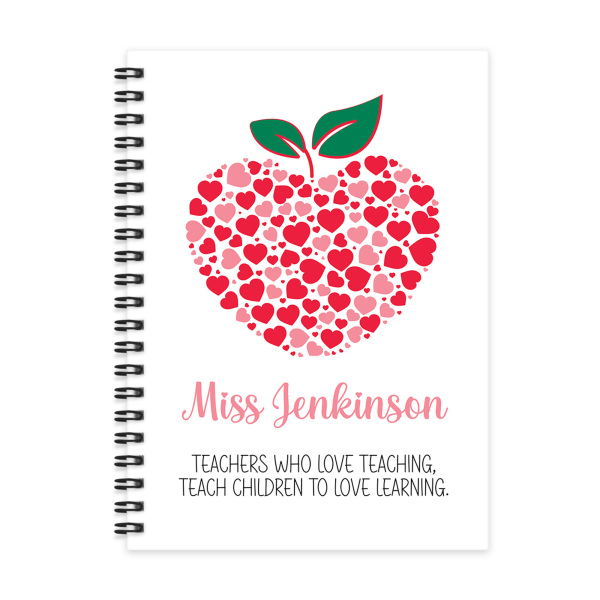 Personalised A5 Teacher Notebook - Teacher Apple