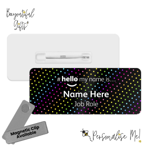 Name Badge - Neon Pattern Hello My Name is... - Design 5