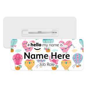 #hello my name is... Name Badge - Hot Air Balloons
