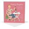 Like a fine wine, delightful daughter birthday card - designed by Erica Sturla - 15cm square and blank inside, made in the UK