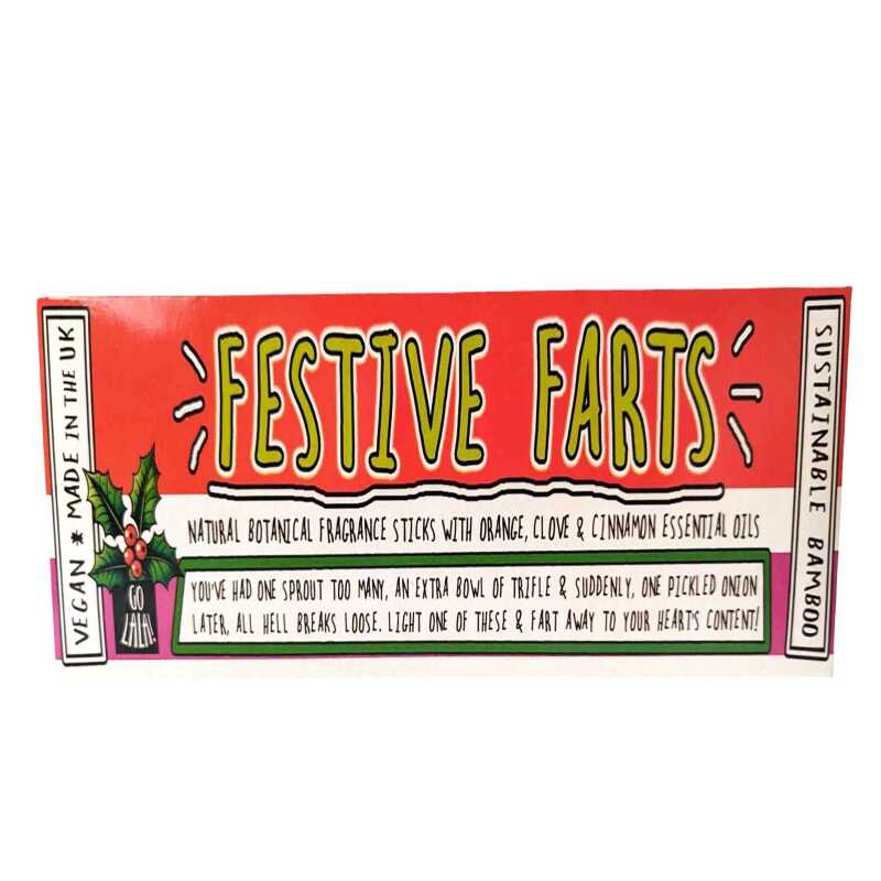 Festive Farts  Funny Smells Fragrance Sticks | Vegan | Aromatherapy | Funny Gift | Stocking Filler | Secret Santa
