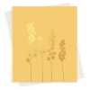 Delphinium greeting card embellished with gold foil -  designed by artist Eloise Hall - 15.7 x 11cm and blank inside