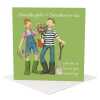 Granddaughter and Grandson-in-law anniversary card - designed by Erica Sturla - 15cm square and blank inside, made in the UK