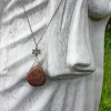 Calligraphy Stone Sterling Silver Necklace - Focus