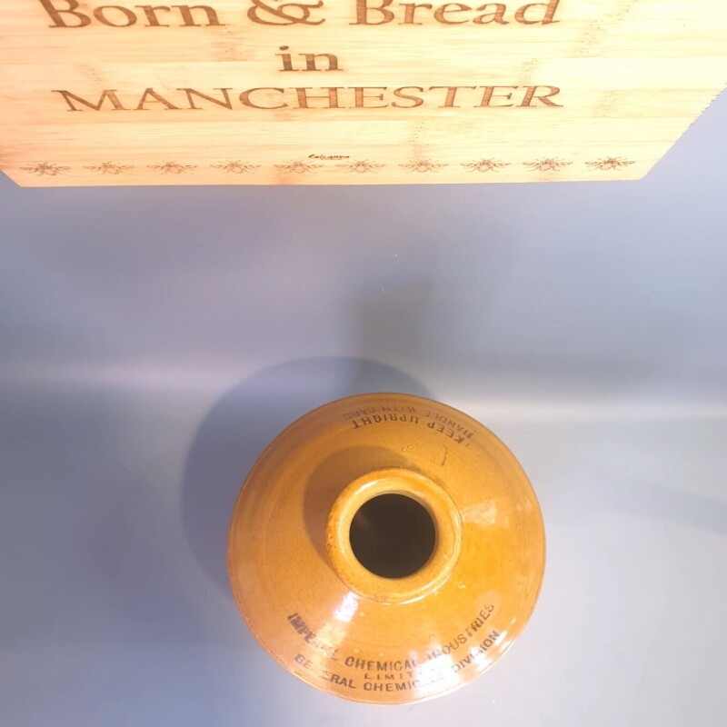 The 1 Gallon Earthenware Jug, bearing the markings "IMPERIAL CHEMICAL INDUSTRIES LIMITED GENERAL CHEMICALS DIVISION"