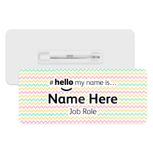 #hello my name is... Name Badge - Pastel Easter Zig Zags