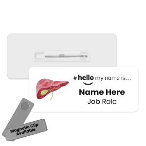 Name Badge - Watercolour Organs Hello My Name is... - Liver