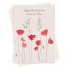 Poppies and grass mum birthday card -  designed by Eloise Hall for Holy Mackerel - 15.7 x 11cm and blank inside, made in the UK