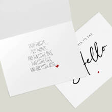Pregnancy Announcement Card - Someone Wants To Say Hello - Small (Approx. A6 | 105mm x 148mm | 4.1in x 5.8in) - Standard Smooth Card