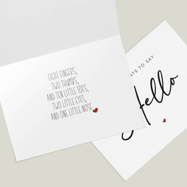 Pregnancy Announcement Card - Someone Wants To Say Hello - Small (A6) - Single Card